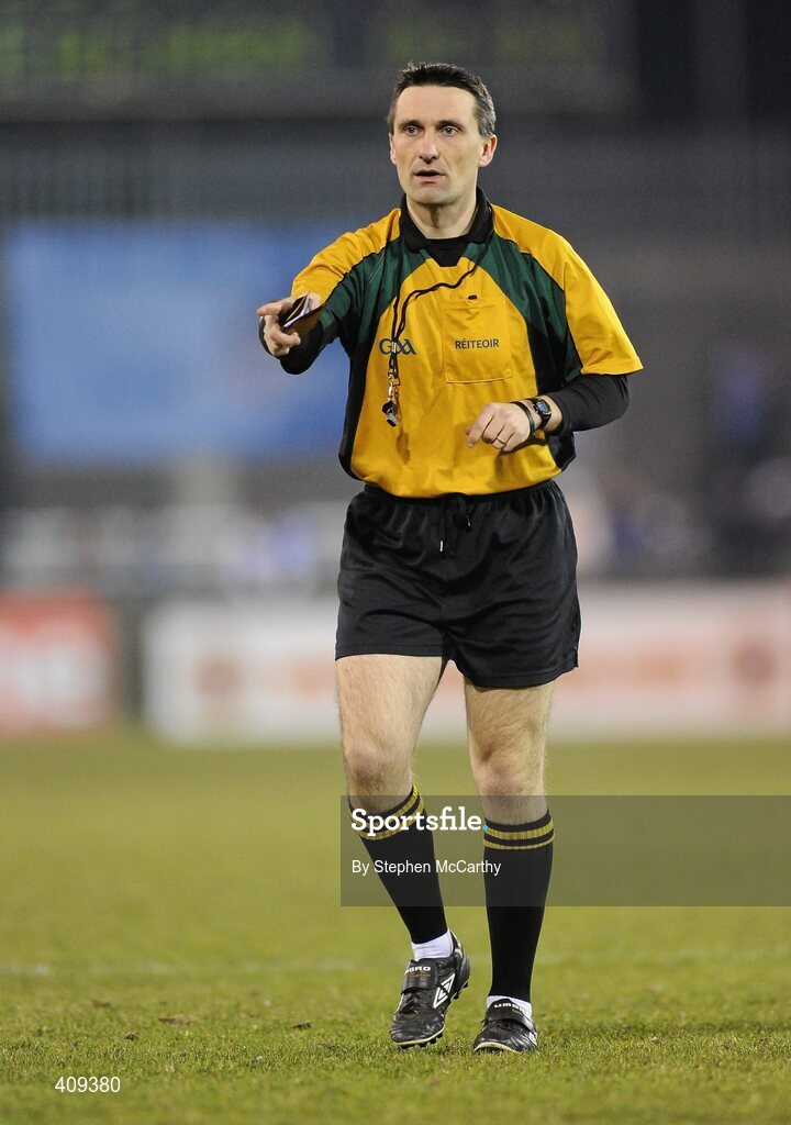 13 March 2010; Referee Maurice Deegan. Allianz GAA Football National League, Division 1, Round 4, Dublin v Monaghan, Parnell Park, Dublin. Picture credit: Stephen McCarthy / SPORTSFILE