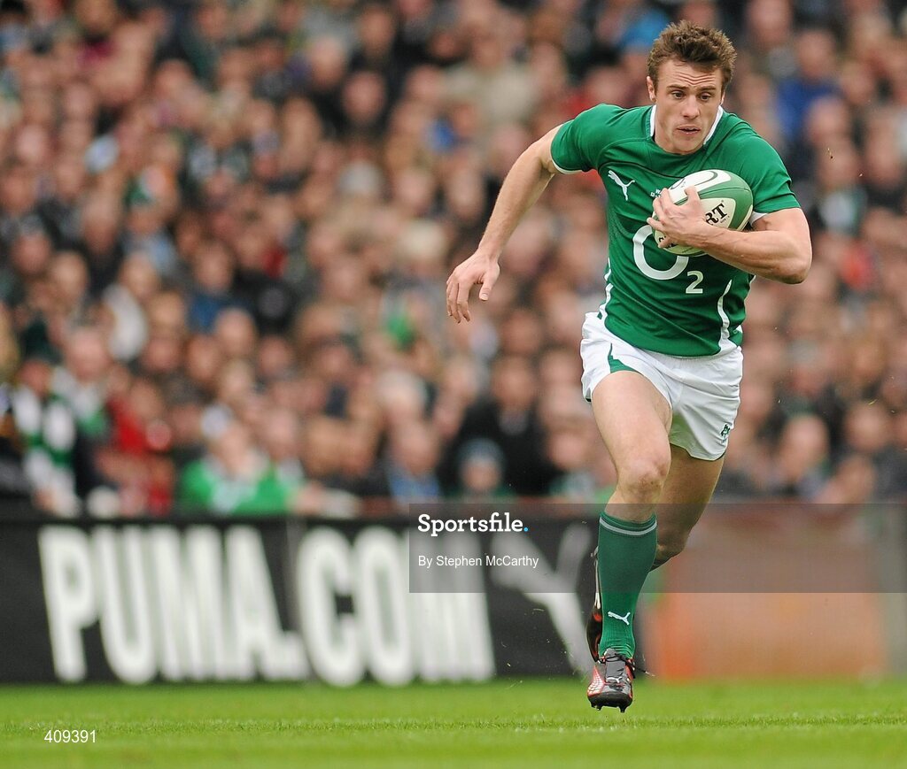 13 March 2010; Tommy Bowe, Ireland. RBS Six Nations Rugby Championship, Ireland v Wales, Croke Park, Dublin. Picture credit: Stephen McCarthy / SPORTSFILE