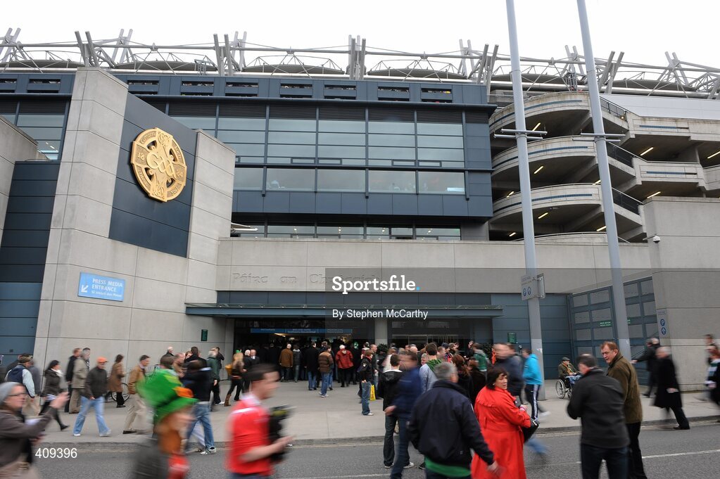 13 March 2010; A general view of supporters outside Croke Park. RBS Six Nations Rugby Championship, Ireland v Wales, Croke Park, Dublin. Picture credit: Stephen McCarthy / SPORTSFILE