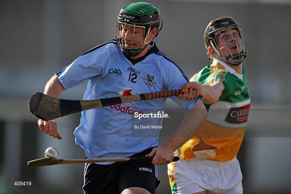 14 March 2010; Liam Ryan, Dublin, in action against Rory Hanniffy, Offaly. Allianz GAA Hurling National League, Division 1, Round 3, Offaly v Dublin, O'Connor Park, Tullamore, Co. Offaly. Picture credit: David Maher / SPORTSFILE