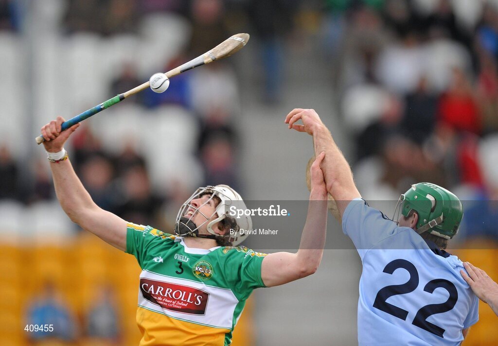 14 March 2010; David Kenny, Offaly, in action against John Kelly, Dublin. Allianz GAA Hurling National League, Division 1, Round 3, Offaly v Dublin, O'Connor Park, Tullamore, Co. Offaly. Picture credit: David Maher / SPORTSFILE