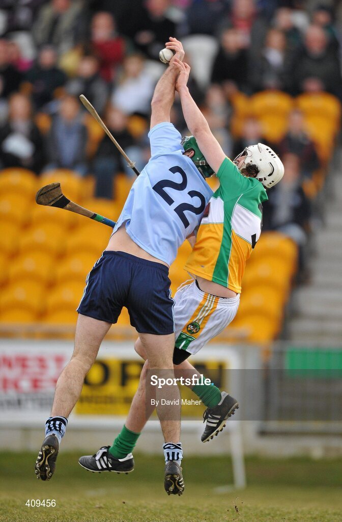14 March 2010; David Kenny, Offaly, in action against John Kelly, Dublin. Allianz GAA Hurling National League, Division 1, Round 3, Offaly v Dublin, O'Connor Park, Tullamore, Co. Offaly. Picture credit: David Maher / SPORTSFILE