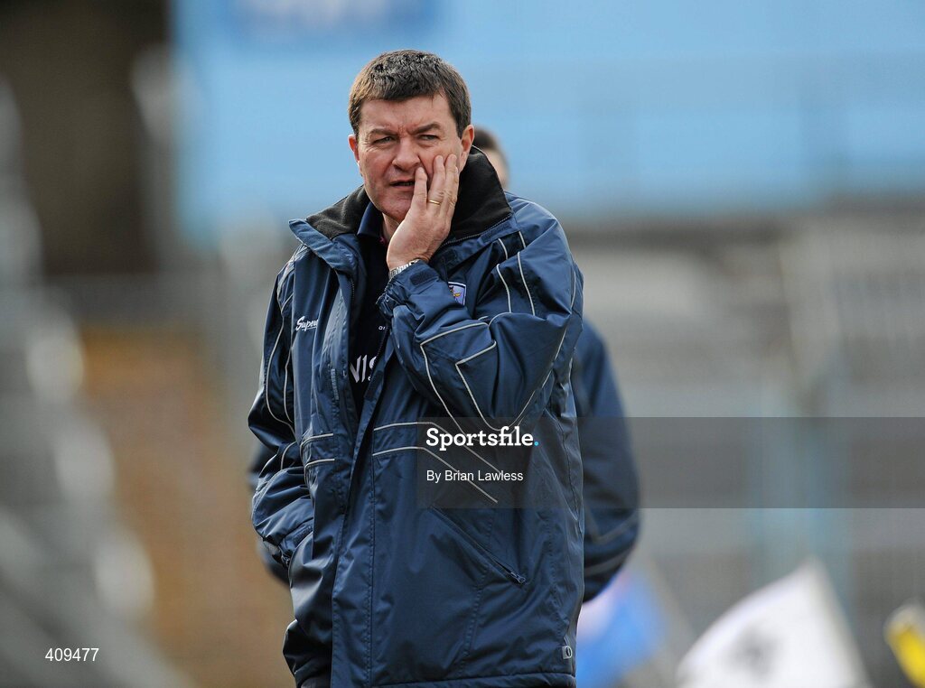 14 March 2010; Galway manager John McIntyre in the dying moments of the match. Allianz GAA Hurling National League, Division 1, Round 3, Tipperary v Galway, Semple Stadium, Thurles, Co. Tipperary. Picture credit: Brian Lawless / SPORTSFILE