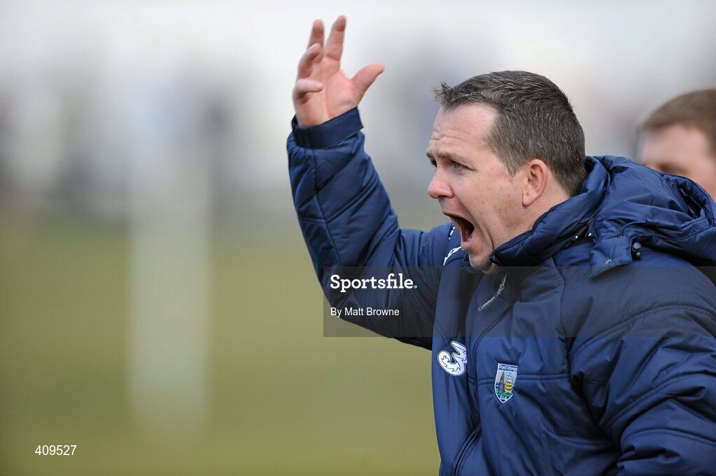 14 March 2010; Waterford manager Davy Fitzgerald urges on his players during the game. Allianz GAA Hurling National League, Division 1, Round 3, Waterford v Limerick, Fraher Field, Dungarvan, Co. Waterford. Picture credit: Matt Browne / SPORTSFILE