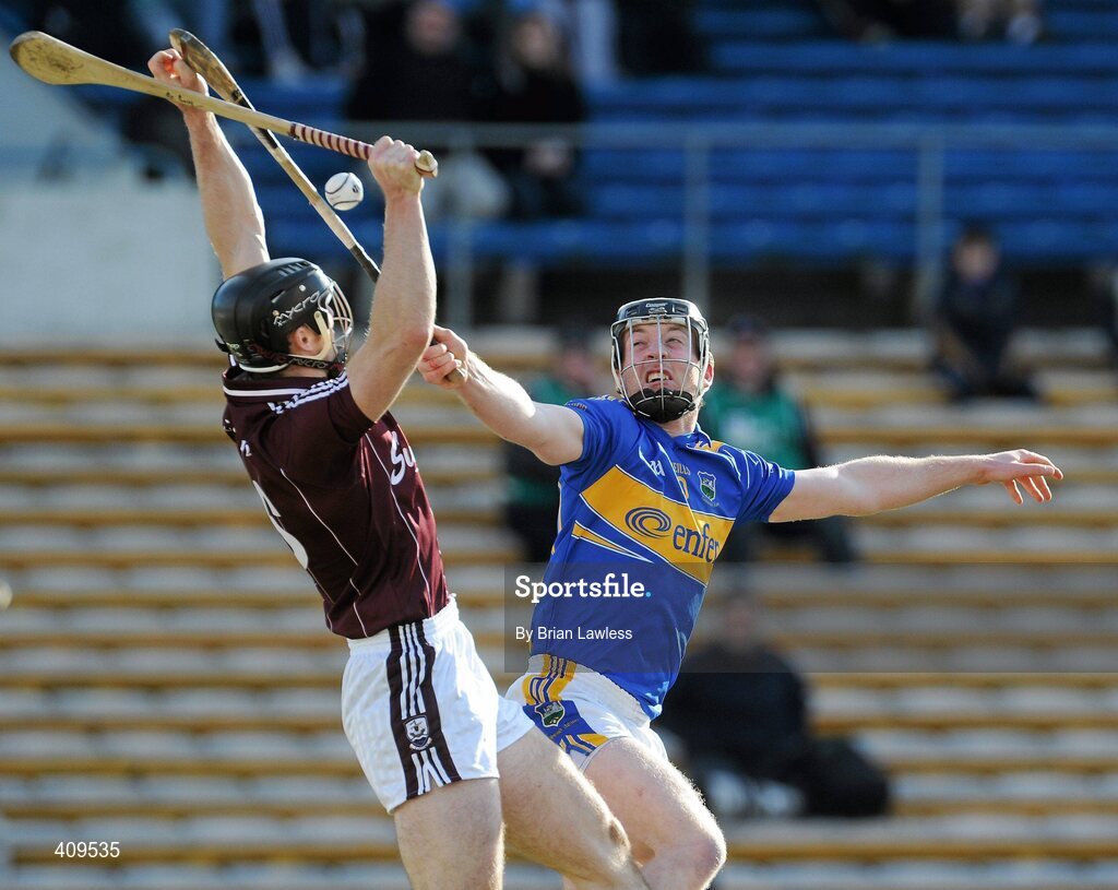14 March 2010; Seamus Hennessy, Tipperary, in action against Tony Óg Regan, Galway. Allianz GAA Hurling National League, Division 1, Round 3, Tipperary v Galway, Semple Stadium, Thurles, Co. Tipperary. Picture credit: Brian Lawless / SPORTSFILE