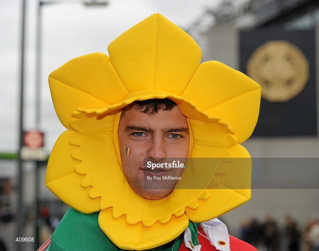 13 March 2010; Wales fan Rhun Williams, from Llanelli, at the game. RBS Six Nations Rugby Championship, Ireland v Wales, Croke Park, Dublin. Picture credit: Ray McManus / SPORTSFILE