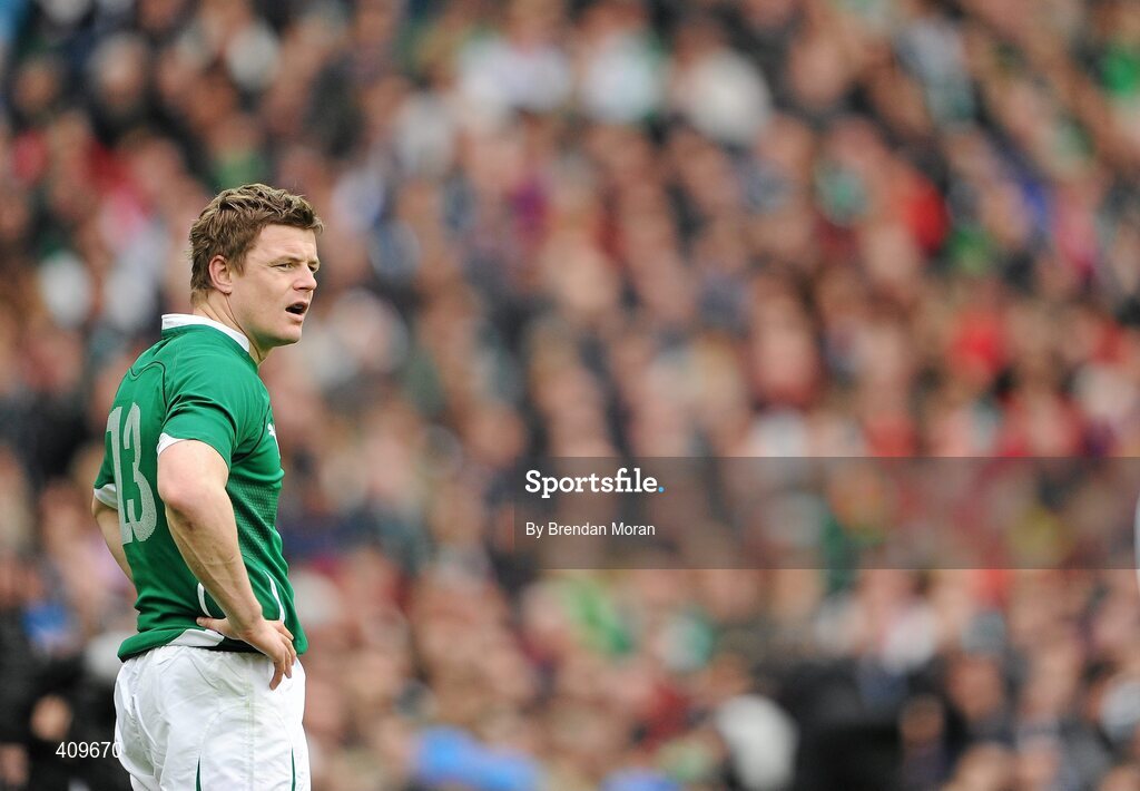 13 March 2010; Brian O'Driscoll, Ireland. RBS Six Nations Rugby Championship, Ireland v Wales, Croke Park, Dublin. Picture credit: Brendan Moran / SPORTSFILE