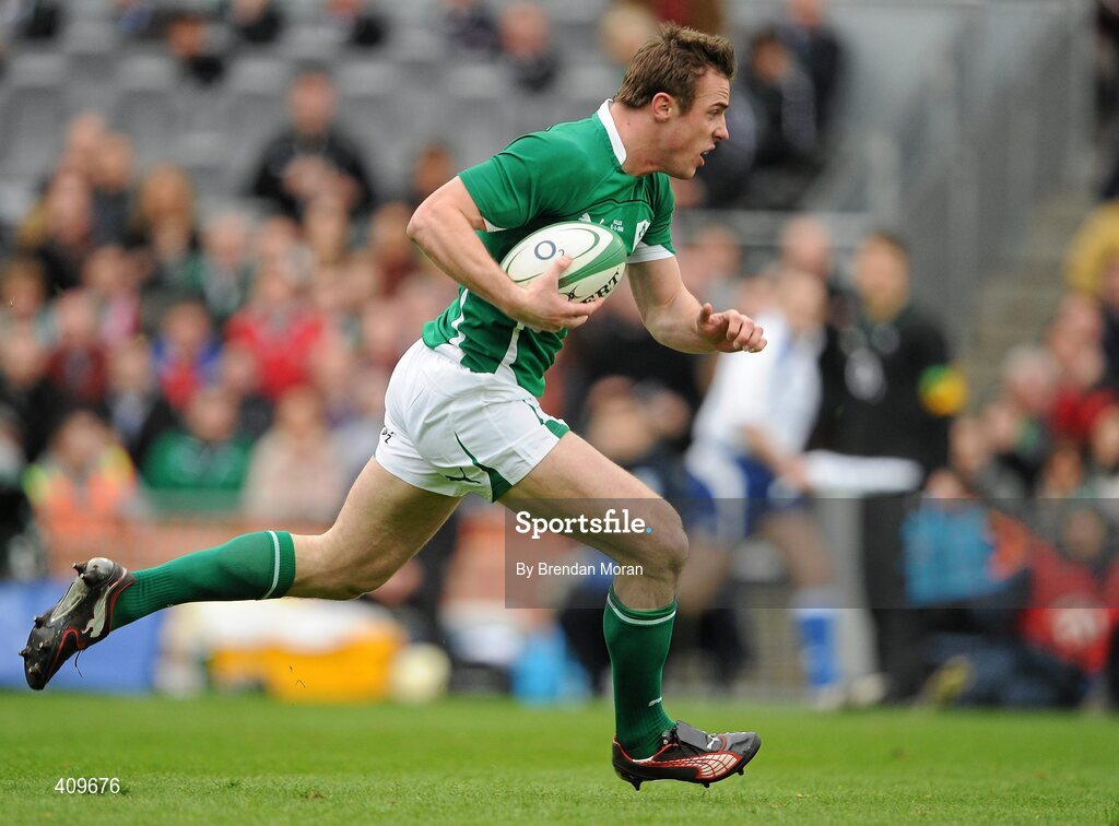 13 March 2010; Tommy Bowe, Ireland. RBS Six Nations Rugby Championship, Ireland v Wales, Croke Park, Dublin. Picture credit: Brendan Moran / SPORTSFILE