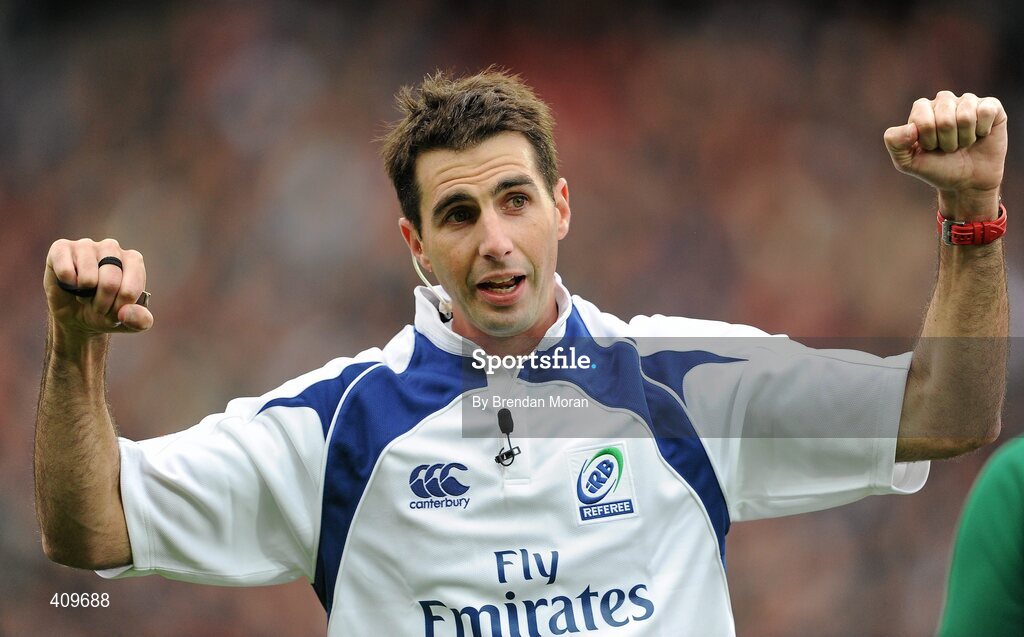 13 March 2010; Craig Joubert, Referee. RBS Six Nations Rugby Championship, Ireland v Wales, Croke Park, Dublin. Picture credit: Brendan Moran / SPORTSFILE
