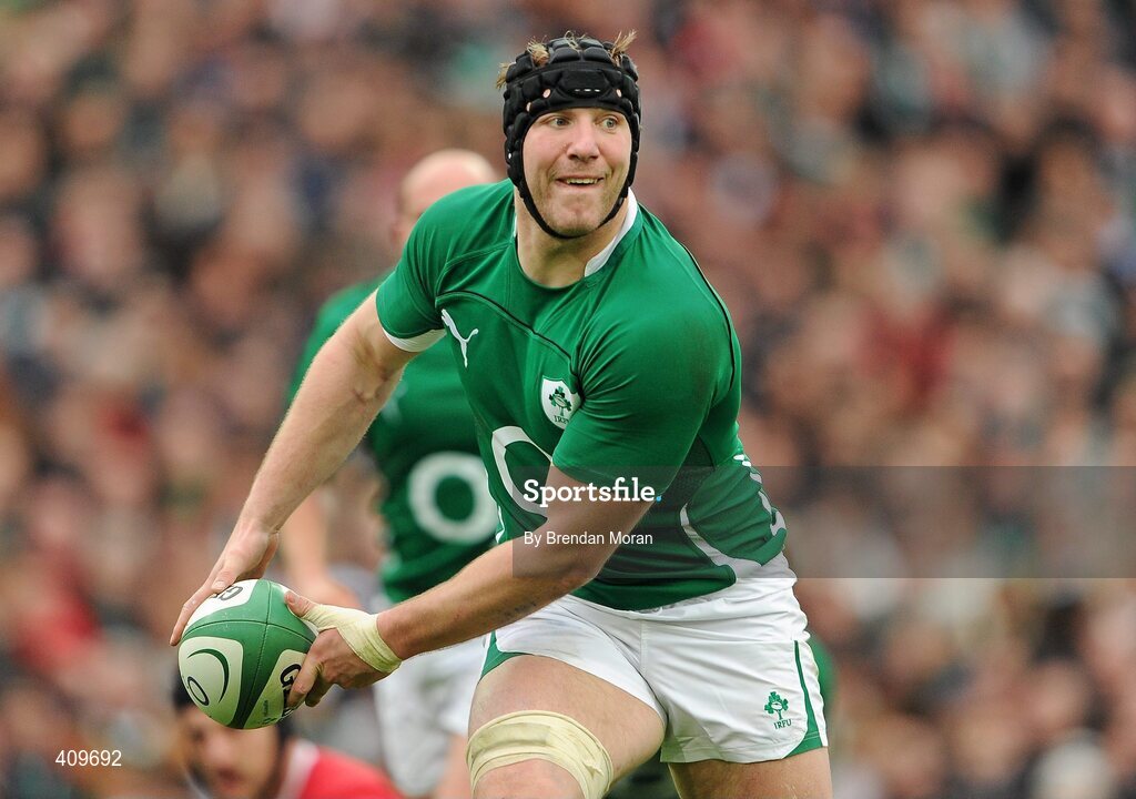 13 March 2010; Stephen Ferris, Ireland. RBS Six Nations Rugby Championship, Ireland v Wales, Croke Park, Dublin. Picture credit: Brendan Moran / SPORTSFILE