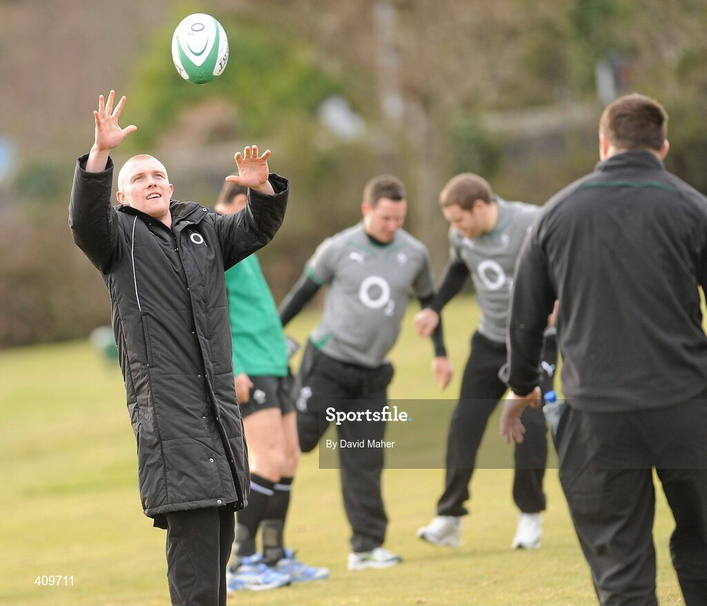 15 March 2010; Ireland's Keith Earls during rugby squad training ahead of their RBS Six Nations Rugby Championship match against Scotland on Saturday. Killiney Golf Course, Killiney, Co. Dublin. Picture credit; Jack O'Mahony / SPORTSFILE