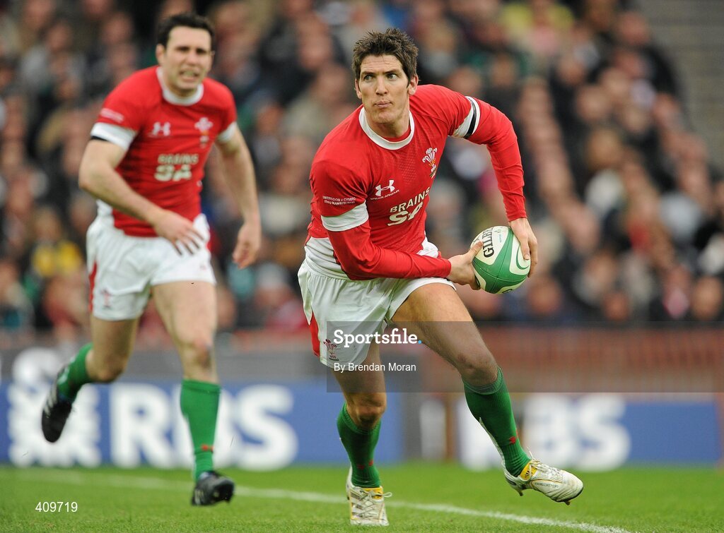 13 March 2010; James Hook, Wales. RBS Six Nations Rugby Championship, Ireland v Wales, Croke Park, Dublin. Picture credit: Brendan Moran / SPORTSFILE