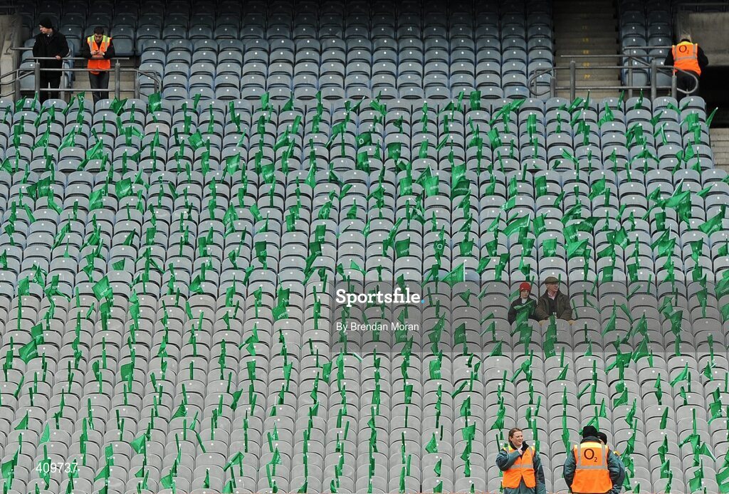 13 March 2010; Supporters arrive early before the game. RBS Six Nations Rugby Championship, Ireland v Wales, Croke Park, Dublin. Picture credit: Brendan Moran / SPORTSFILE