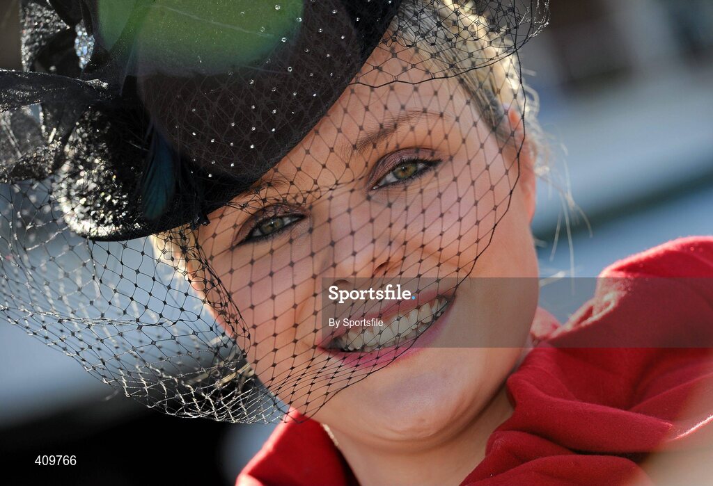 16 March 2010; Margaret Connolly from Mullingar, Co. Westmeath, enjoying the days racing. Cheltenham Racing Festival - Tuesday. Prestbury Park, Cheltenham, Gloucestershire, England. Photo by Sportsfile