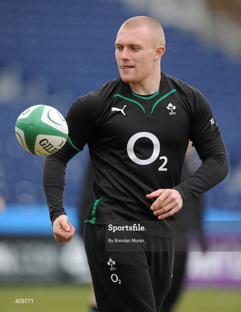 16 March 2010; Ireland's Keith Earls in action during squad training ahead of their RBS Six Nations Rugby Championship match against Scotland on Saturday. RDS, Ballsbridge, Dublin. Picture credit: Brendan Moran / SPORTSFILE