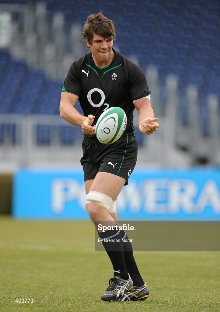 16 March 2010; Ireland's Donncha O'Callaghan in action during squad training ahead of their RBS Six Nations Rugby Championship match against Scotland on Saturday. RDS, Ballsbridge, Dublin. Picture credit: Brendan Moran / SPORTSFILE