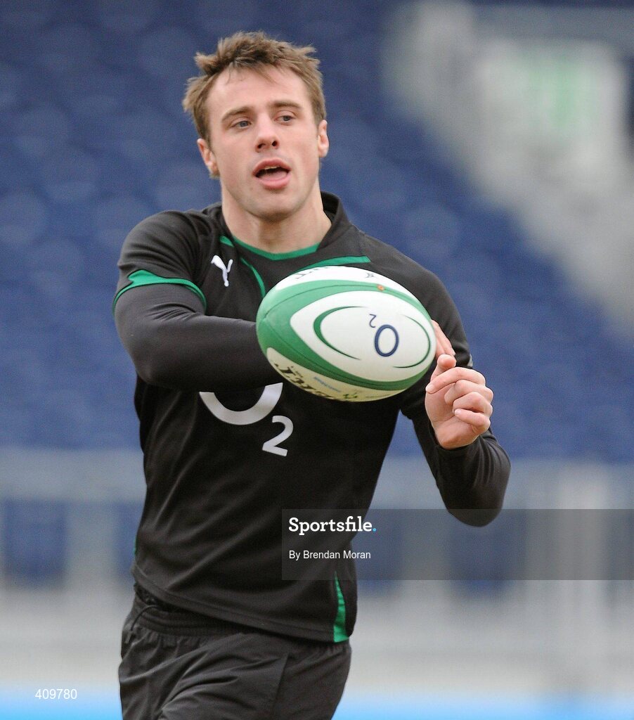 16 March 2010; Ireland's Tommy Bowe in action during squad training ahead of their RBS Six Nations Rugby Championship match against Scotland on Saturday. RDS, Ballsbridge, Dublin. Picture credit: Brendan Moran / SPORTSFILE