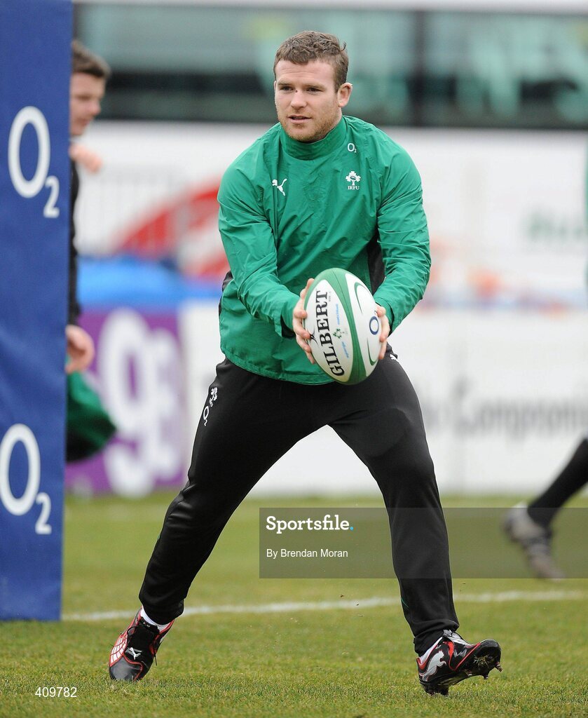 16 March 2010; Ireland's Gordon D'Arcy in action during squad training ahead of their RBS Six Nations Rugby Championship match against Scotland on Saturday. RDS, Ballsbridge, Dublin. Picture credit: Brendan Moran / SPORTSFILE
