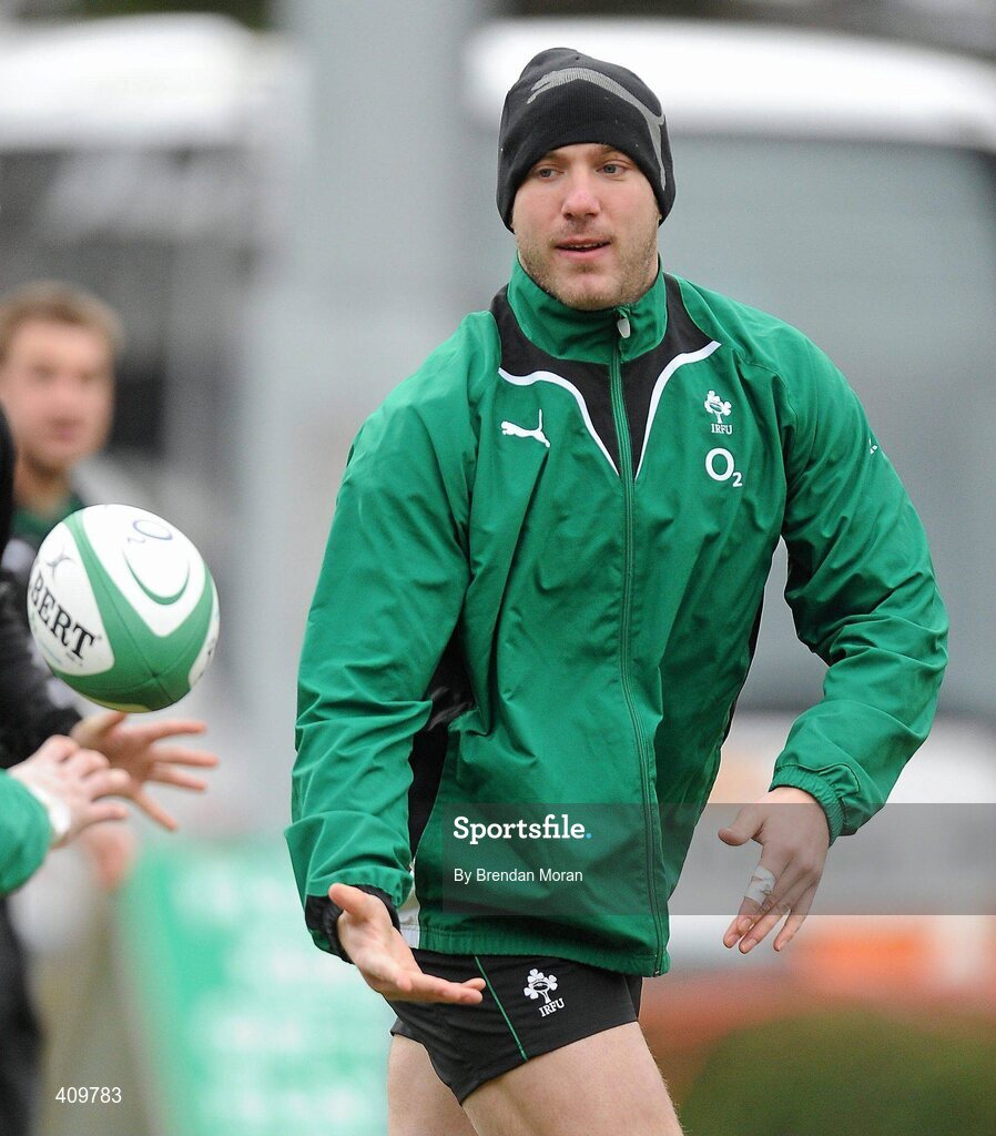 16 March 2010; Ireland's Stephen Ferris in action during squad training ahead of their RBS Six Nations Rugby Championship match against Scotland on Saturday. RDS, Ballsbridge, Dublin. Picture credit: Brendan Moran / SPORTSFILE