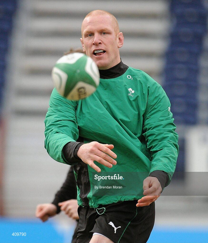 16 March 2010; Ireland's Paul O'Connell in action during squad training ahead of their RBS Six Nations Rugby Championship match against Scotland on Saturday. RDS, Ballsbridge, Dublin. Picture credit: Brendan Moran / SPORTSFILE