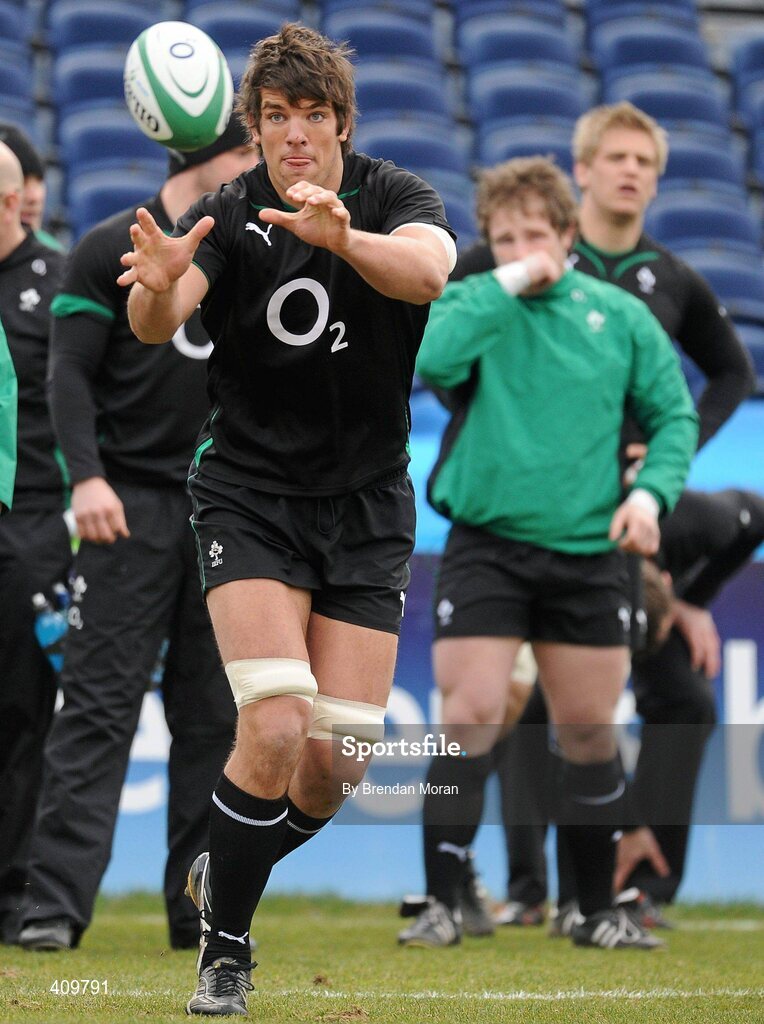 16 March 2010; Ireland's Donncha O'Callaghan in action during squad training ahead of their RBS Six Nations Rugby Championship match against Scotland on Saturday. RDS, Ballsbridge, Dublin. Picture credit: Brendan Moran / SPORTSFILE