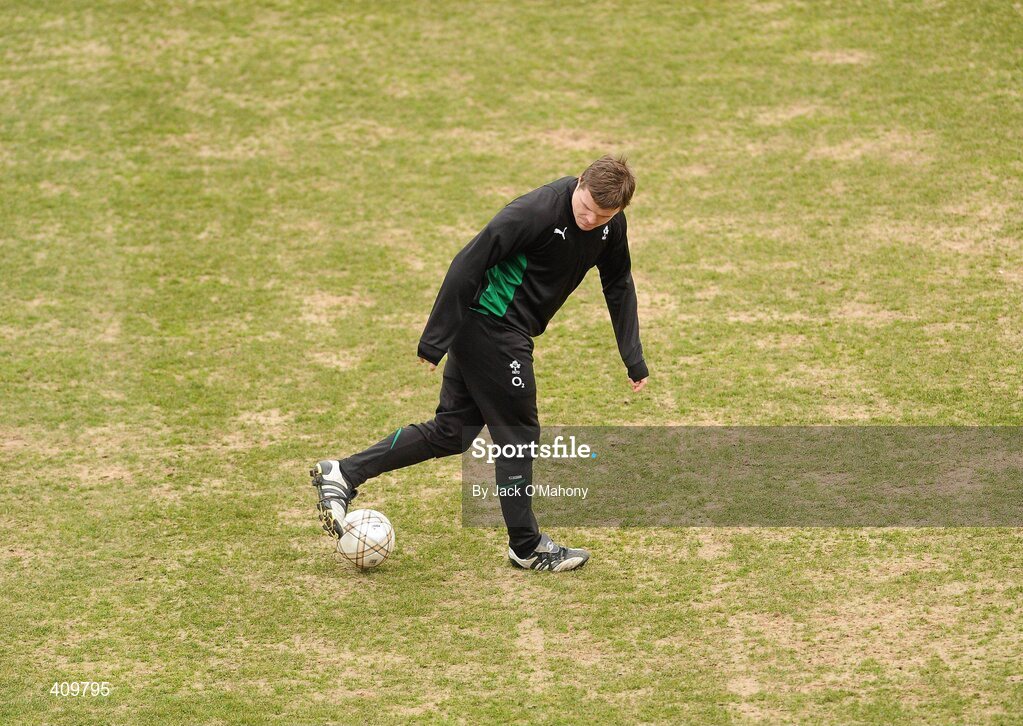 16 March 2010; Ireland captain Brian O'Driscoll during squad training ahead of their RBS Six Nations Rugby Championship match against Scotland on Saturday. RDS, Ballsbridge, Dublin. Picture credit: Jack O'Mahony / SPORTSFILE