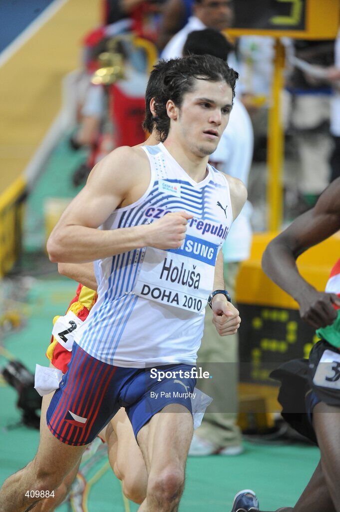 14 March 2010; Jakub Holusa, Czech Republic, in action during the Men's 800m Final at the 13th IAAF World Indoor Athletics Championships, Doha, Qatar. Picture credit: Pat Murphy / SPORTSFILE