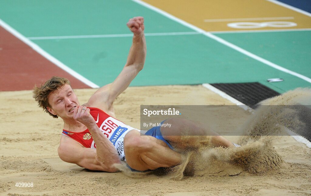 14 March 2010; Igor Spasovkhodskiy, Russia, in action during the Men's Triple Jump final at the 13th IAAF World Indoor Athletics Championships, Doha, Qatar. Picture credit: Pat Murphy / SPORTSFILE