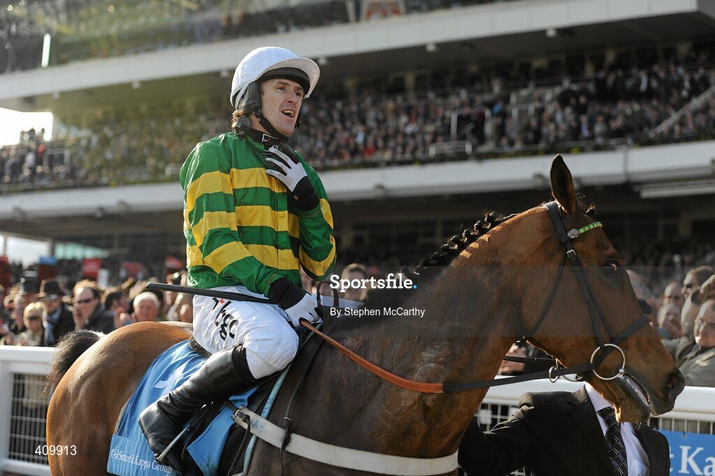 16 March 2010; Jockey Tony McCoy after winning the Smurfit Kappa Champion Hurdle Challenge Trophy on Binocular. Cheltenham Racing Festival - Tuesday. Prestbury Park, Cheltenham, Gloucestershire, England. Picture credit: Stephen McCarthy / SPORTSFILE