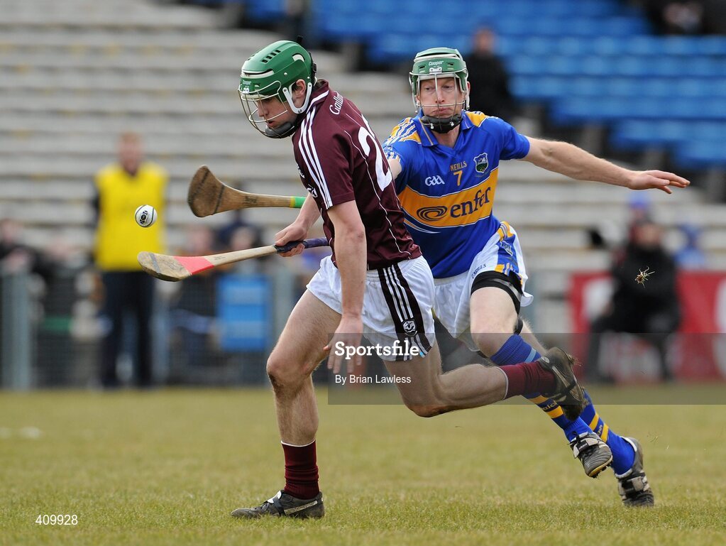 14 March 2010; David Burke, Galway, in action against Shane Maher, Tipperary. Allianz GAA Hurling National League, Division 1, Round 3, Tipperary v Galway, Semple Stadium, Thurles, Co. Tipperary. Picture credit: Brian Lawless / SPORTSFILE