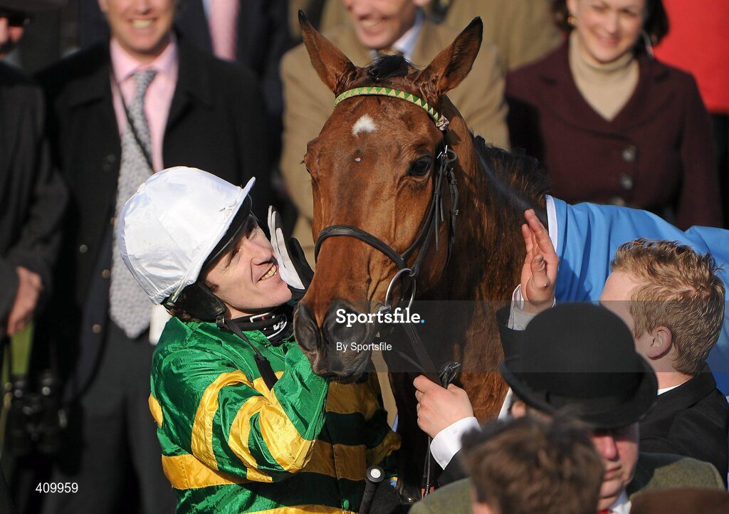 16 March 2010; Jockey Tony McCoy after winning the Smurfit Kappa Champion Hurdle Challenge Trophy aboard Binocular. Cheltenham Racing Festival - Tuesday. Prestbury Park, Cheltenham, Gloucestershire, England. Photo by Sportsfile