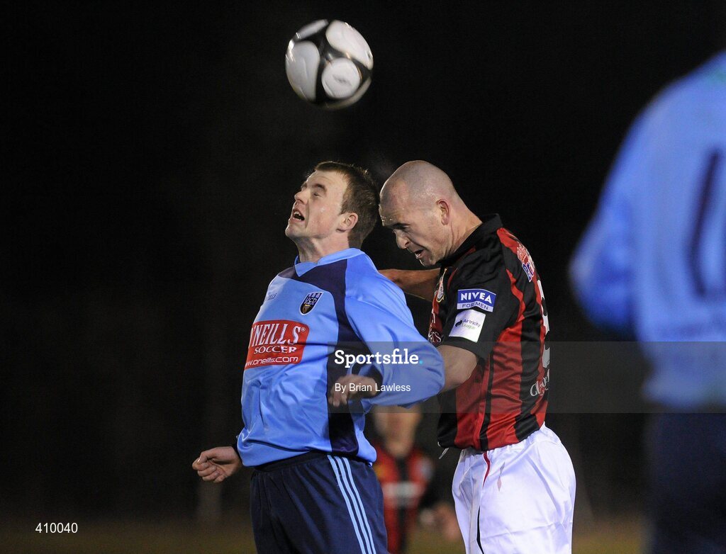 16 March 2010; Keith Ward, UCD, in action against Paul Keegan, Bohemians. Airtricity League Premier Division, UCD v Bohemians, UCD Bowl, Belfield, Dublin. Picture credit: Brian Lawless / SPORTSFILE