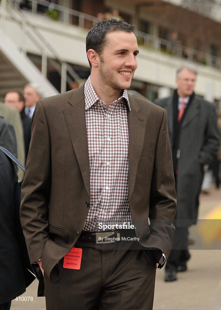 17 March 2010; Republic of Ireland and Manchester United footballer John O'Shea ahead of the second day of the Cheltenham Racing Festival. Cheltenham Racing Festival - Wednesday. Prestbury Park, Cheltenham, Gloucestershire, England. Picture credit: Stephen McCarthy / SPORTSFILE