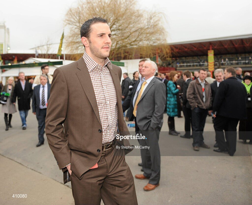 17 March 2010; Republic of Ireland and Manchester United footballer John O'Shea ahead of the second day of the Cheltenham Racing Festival. Cheltenham Racing Festival - Wednesday. Prestbury Park, Cheltenham, Gloucestershire, England. Picture credit: Stephen McCarthy / SPORTSFILE