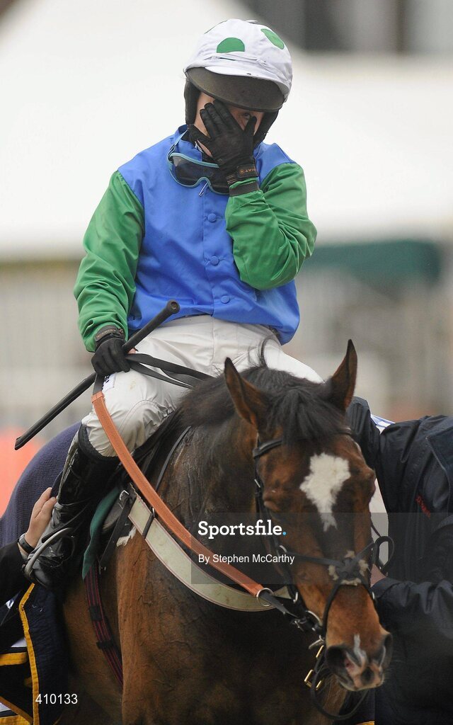 17 March 2010; Jockey Katie Walsh, onboard Poker de Sivola, after winning the 140th Year Of The National Hunt Chase Challenge Cup. Cheltenham Racing Festival - Wednesday. Prestbury Park, Cheltenham, Gloucestershire, England. Picture credit: Stephen McCarthy / SPORTSFILE