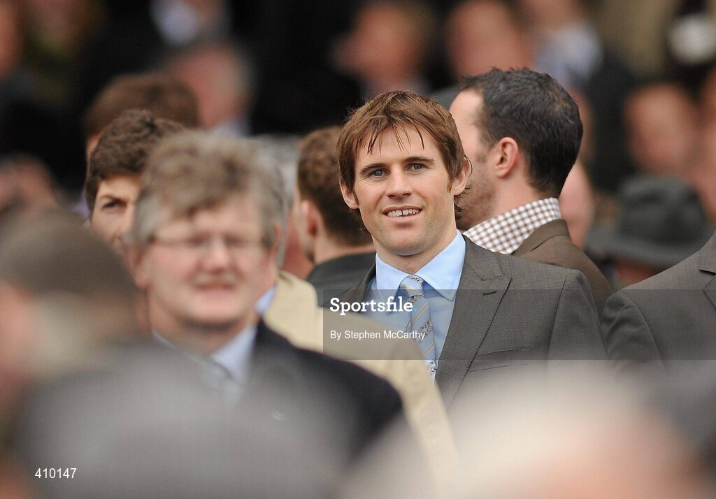 17 March 2010; Republic of Ireland and Hull City footballer Kevin Kilbane watches on during the 140th Year Of The National Hunt Chase Challenge Cup. Cheltenham Racing Festival - Wednesday. Prestbury Park, Cheltenham, Gloucestershire, England. Picture credit: Stephen McCarthy / SPORTSFILE