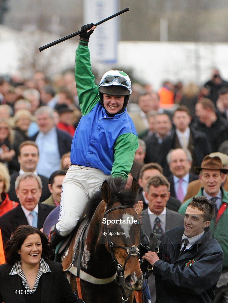 17 March 2010; Poker de Sivola, with Katie Walsh up, after winning the 140th Year Of The National Hunt Chase Challenge Cup. Cheltenham Racing Festival - Wednesday. Prestbury Park, Cheltenham, Gloucestershire, England. Photo by Sportsfile