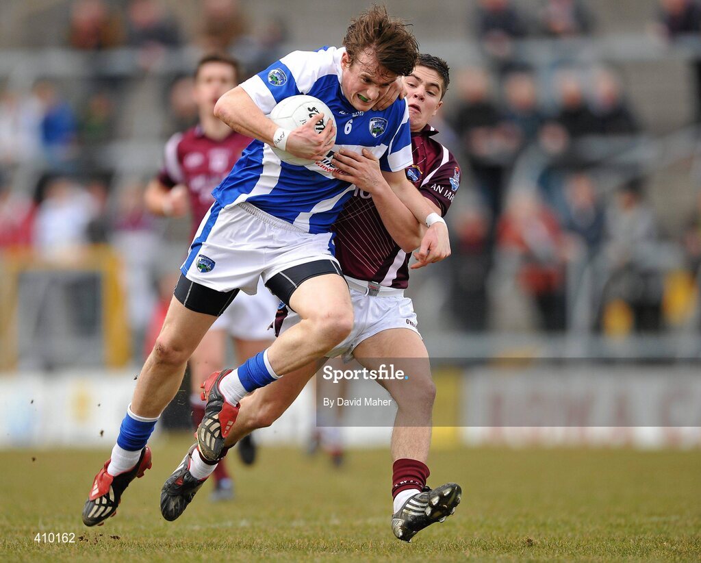 17 March 2010; Kieran Lillis, Laois, in action against John Egan, Westmeath. Cadbury Leinster GAA Football Under 21 Semi-Final, Westmeath v Laois, Cusack Park, Mullingar, Co. Westmeath. Picture credit: David Maher / SPORTSFILE