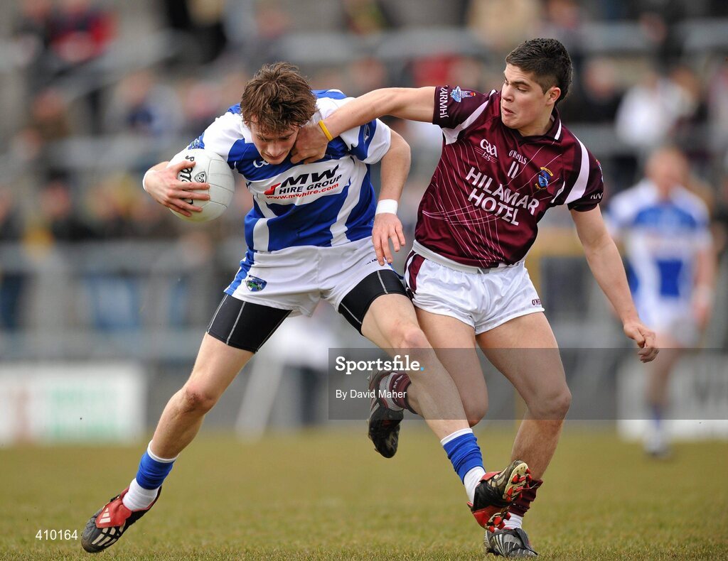 17 March 2010; Kieran Lillis, Laois, in action against John Egan, Westmeath. Cadbury Leinster GAA Football Under 21 Semi-Final, Westmeath v Laois, Cusack Park, Mullingar, Co. Westmeath. Picture credit: David Maher / SPORTSFILE