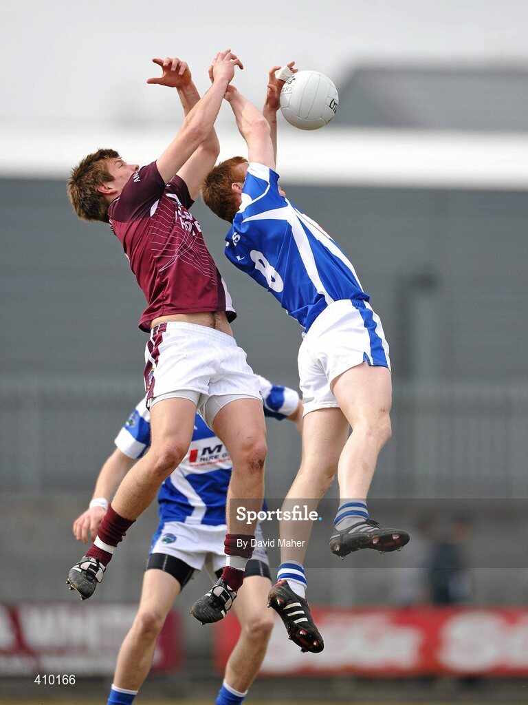 17 March 2010; Brian Glynn, Laois, in action against John Heslin, Westmeath. Cadbury Leinster GAA Football Under 21 Semi-Final, Westmeath v Laois, Cusack Park, Mullingar, Co. Westmeath. Picture credit: David Maher / SPORTSFILE