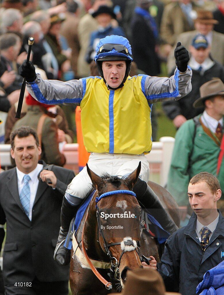 17 March 2010; Peddlers Cross, with Jason Maguire up, after winning the Neptune Investment Management Novices' Hurdle. Cheltenham Racing Festival - Wednesday. Prestbury Park, Cheltenham, Gloucestershire, England. Photo by Sportsfile
