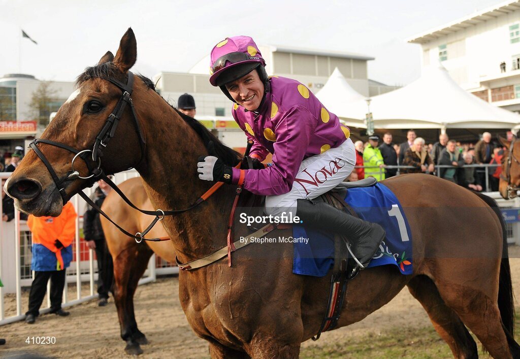 17 March 2010; Jockey Barry Geraghty, onboard Big Zeb, celebrates after winning the Seasons Holidays Queen Mother Champion Chase. Cheltenham Racing Festival - Wednesday. Prestbury Park, Cheltenham, Gloucestershire, England. Picture credit: Stephen McCarthy / SPORTSFILE