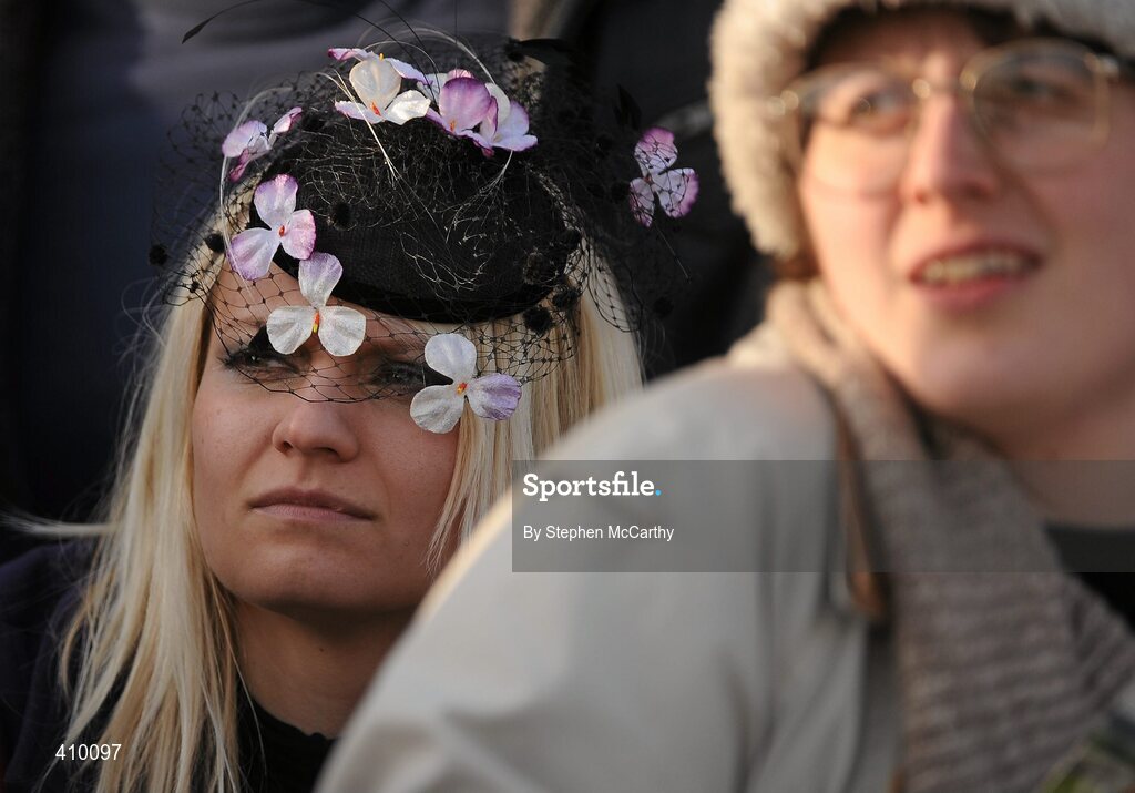 16 March 2010; Punters watch on during the David Nicholson Mares' Hurdle. Cheltenham Racing Festival - Tuesday. Prestbury Park, Cheltenham, Gloucestershire, England. Picture credit: Stephen McCarthy / SPORTSFILE