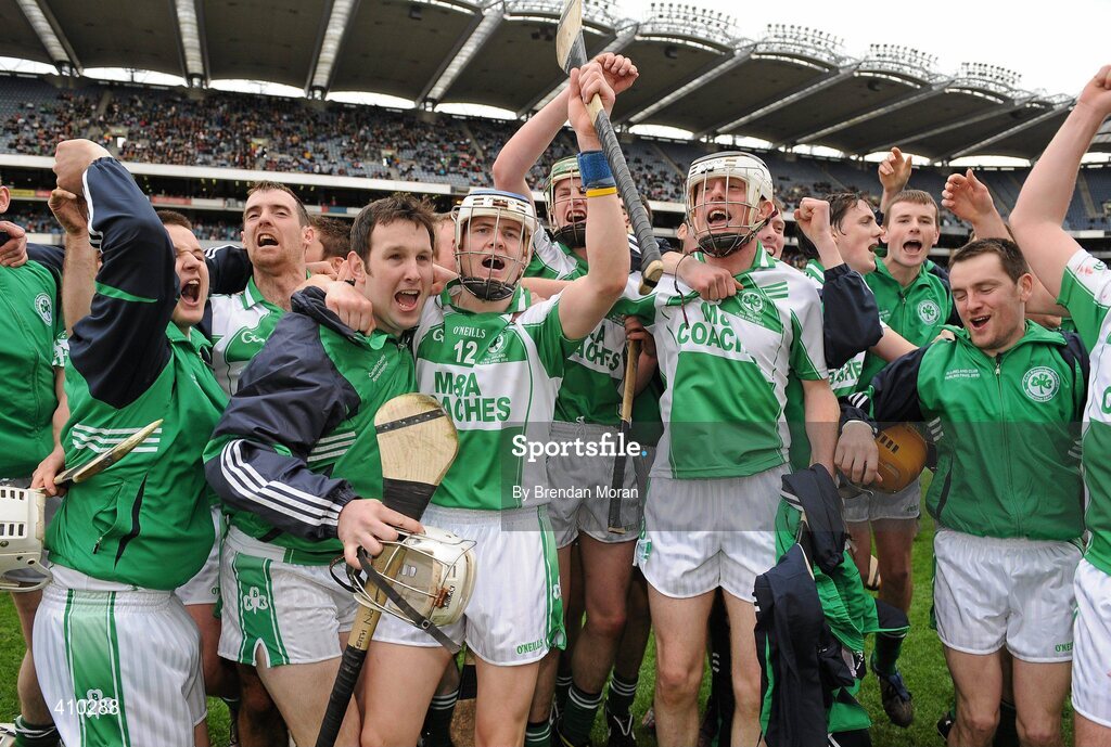 17 March 2010; Ballyhale Shamrocks' players celebrate after the game. AIB GAA Hurling All-Ireland Senior Club Championship Final, Ballyhale Shamrocks v Portumna, Croke Park, Dublin. Picture credit: Brendan Moran / SPORTSFILE