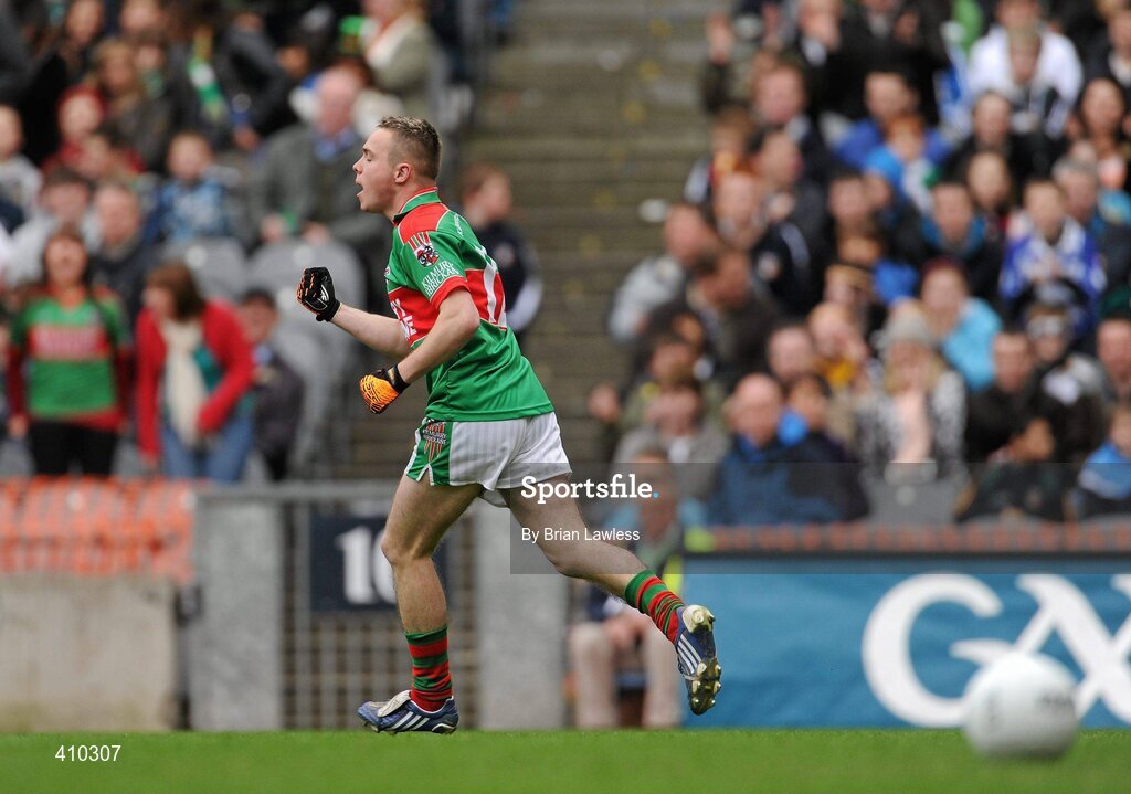 17 March 2010; Stephen Moloney, Kilmurry Ibrickane, celebrates scoring his side's first goal. AIB GAA Football All-Ireland Senior Club Championship Final, Kilmurry Ibrickane v St Gall's, Croke Park, Dublin. Picture credit: Brian Lawless / SPORTSFILE