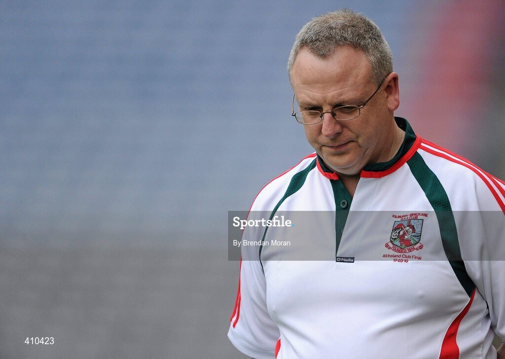 17 March 2010; A dejected Kilmurry Ibrickane manager Micheal McDermott during the final moments of the game. AIB GAA Football All-Ireland Senior Club Championship Final, Kilmurry Ibrickane v St Gall's, Croke Park, Dublin. Picture credit: Brendan Moran / SPORTSFILE