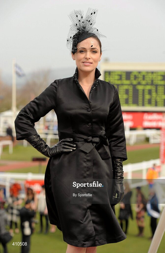 18 March 2010; TV presenter Grainne Seoige enjoying the days racing. Cheltenham Racing Festival - Thursday. Prestbury Park, Cheltenham, Gloucestershire, England. Photo by Sportsfile