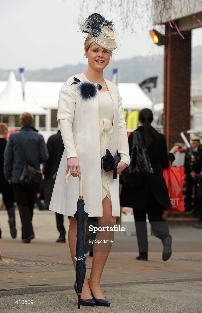 18 March 2010; Margaret Connolly, from Mullingar, Co. Westmeath, enjoying the days racing. Cheltenham Racing Festival - Thursday. Prestbury Park, Cheltenham, Gloucestershire, England. Photo by Sportsfile