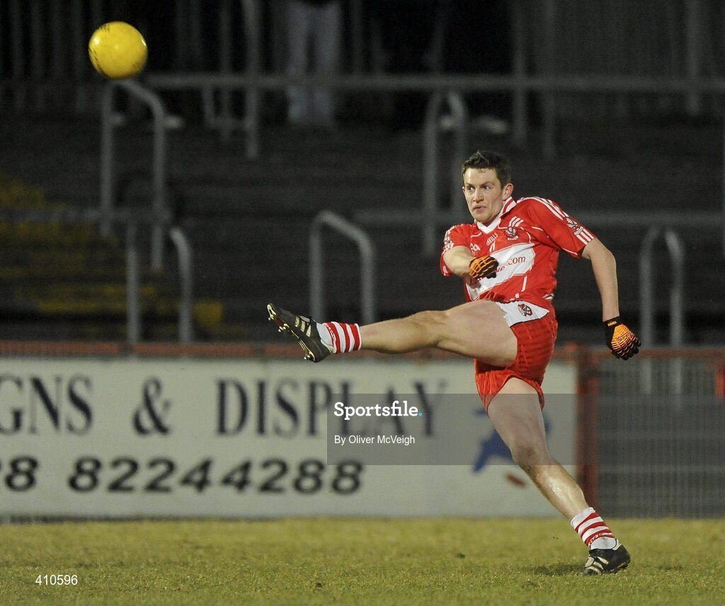 10 March 2010; James Kielt, Derry. Cadbury Ulster GAA Football Under 21 Championship preliminary Round, Tyrone v Derry, Healy Park, Omagh, Co. Tyrone. Picture credit: Oliver McVeigh / SPORTSFILE
