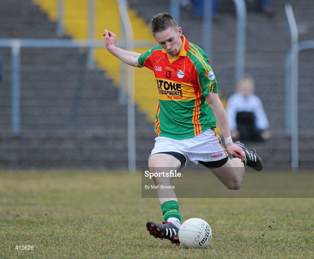 17 March 2010; Denis Murphy, Carlow. Cadbury Leinster GAA Football Under 21 Semi-Final, Carlow v Dublin, Dr Cullen Park, Carlow. Picture credit: Matt Browne / SPORTSFILE
